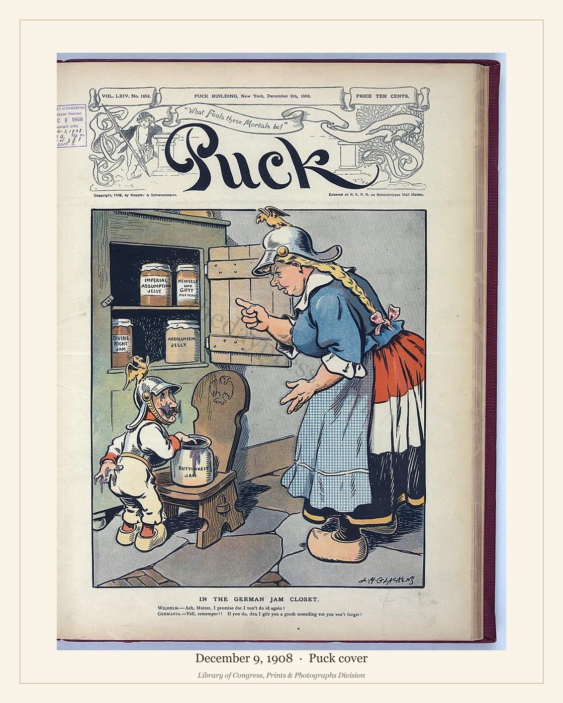 Puck cover — December 9, 1908 — watermarked preview