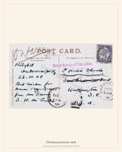 Christmas postcard, 1908