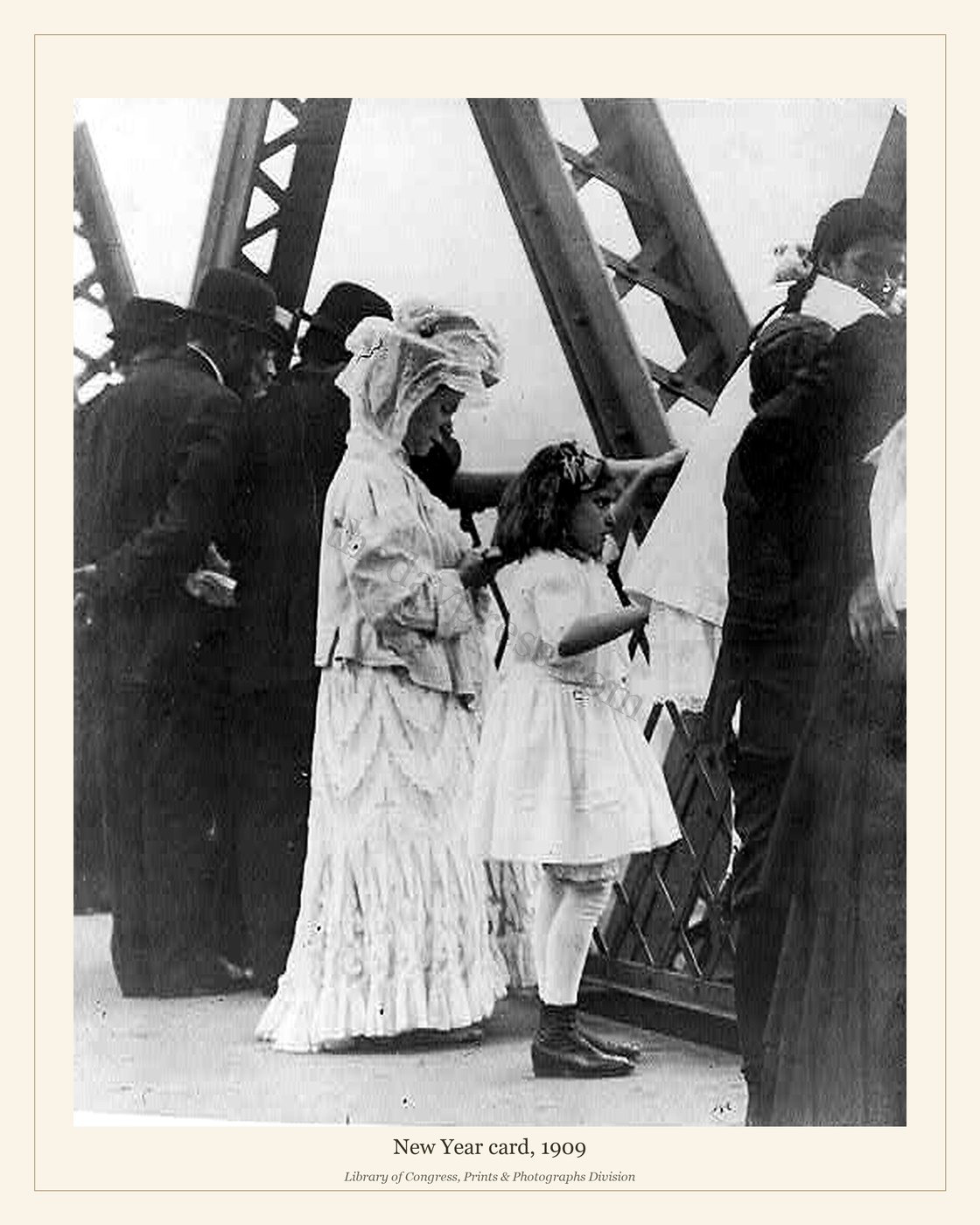 New Year card, 1909 — watermarked preview