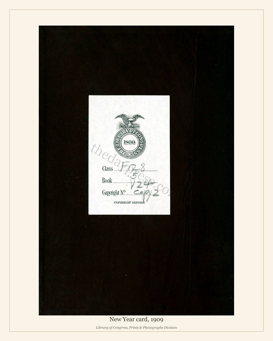 New Year card, 1909 — watermarked preview