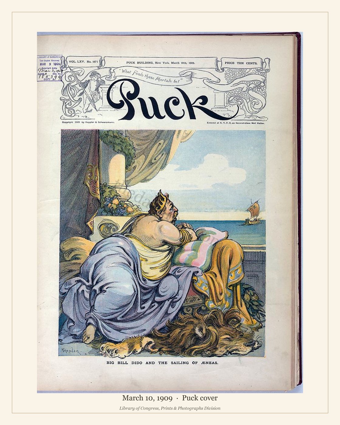 Puck cover — March 10, 1909 — watermarked preview