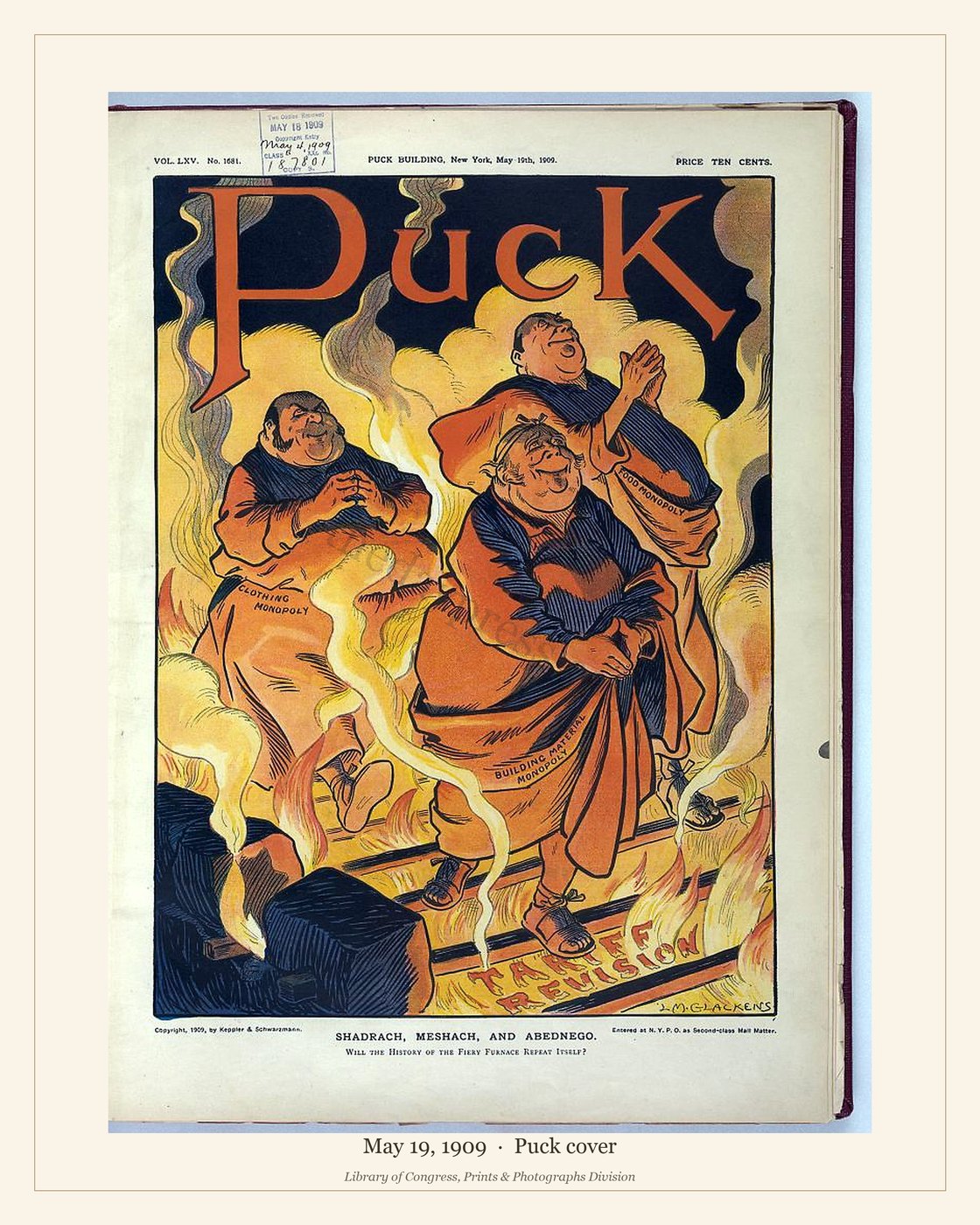 Puck cover — May 19, 1909 — watermarked preview