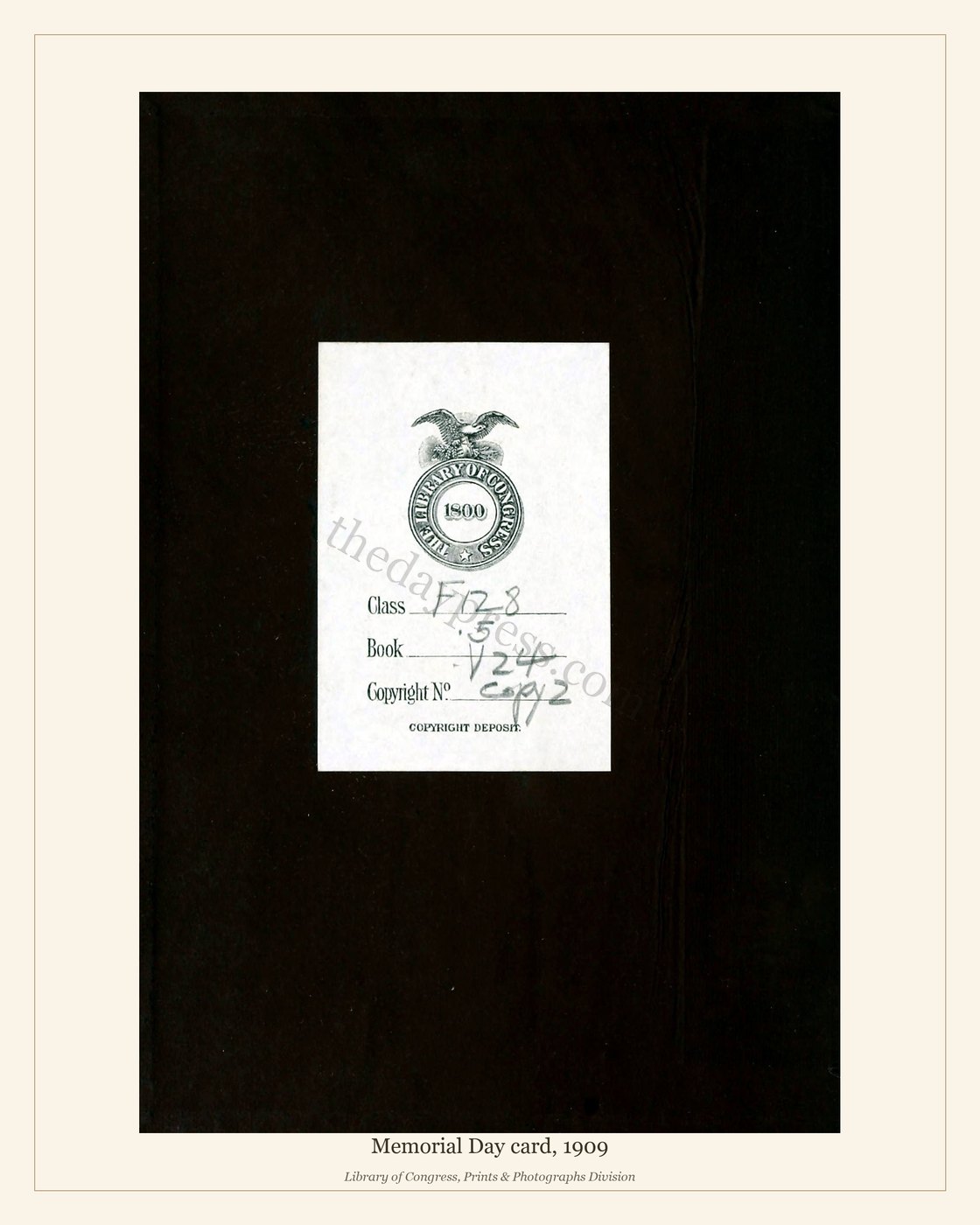 Memorial Day card, 1909 — watermarked preview