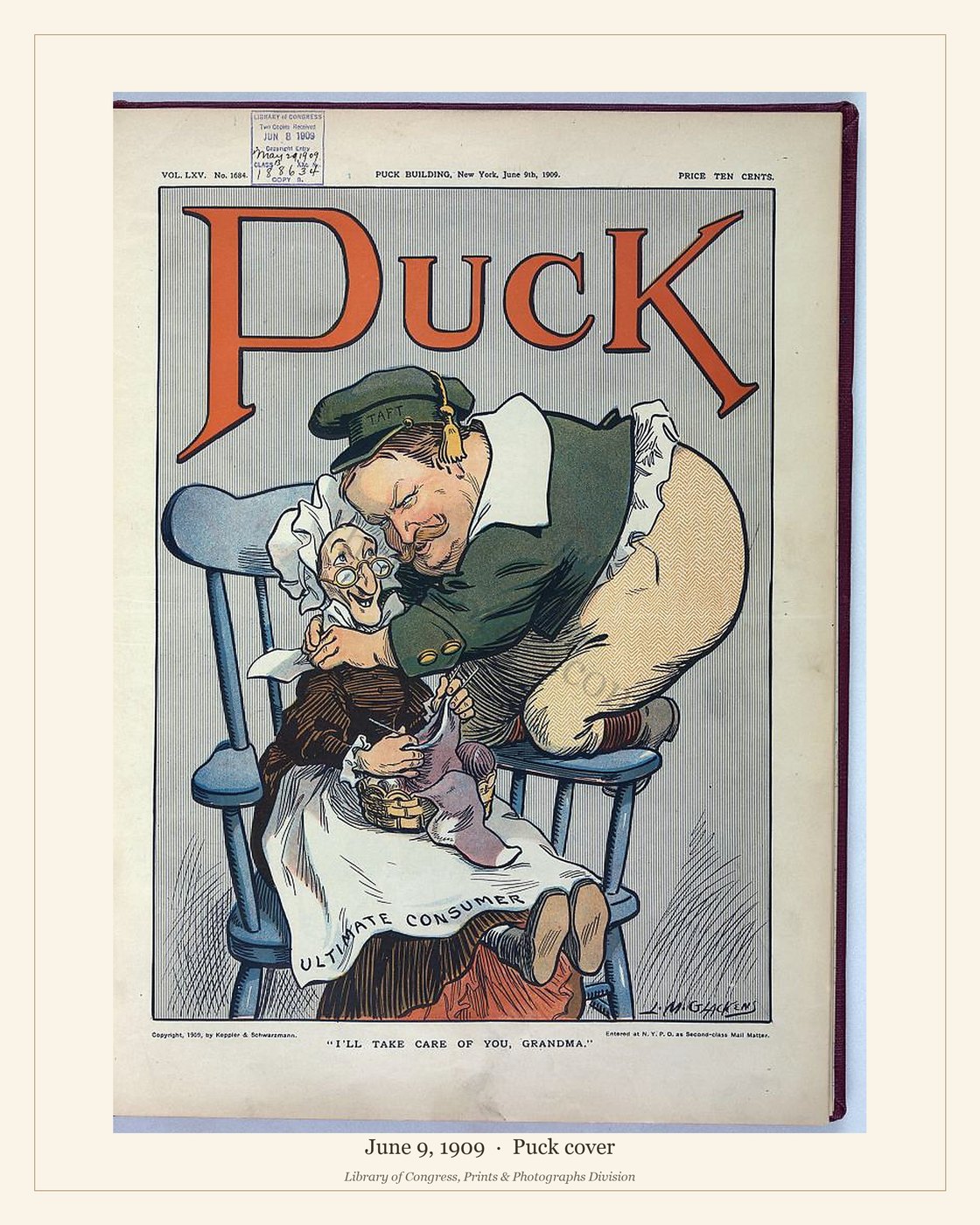 Puck cover — June 9, 1909 — watermarked preview