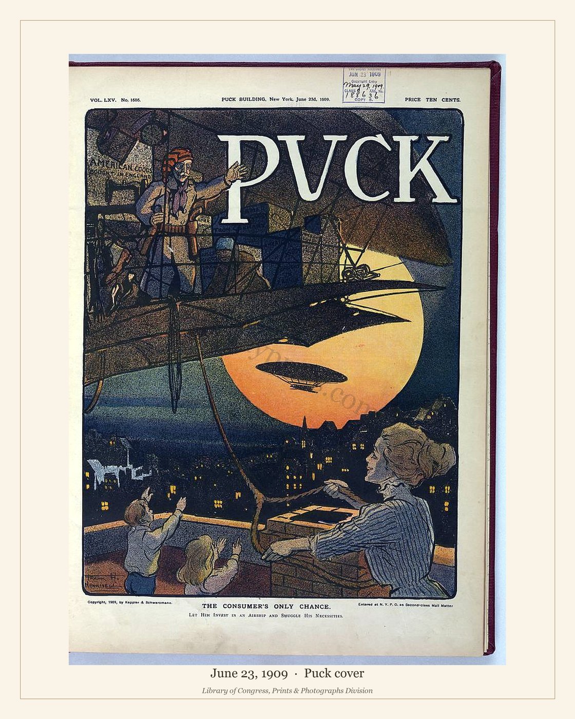 Puck cover — June 23, 1909 — watermarked preview