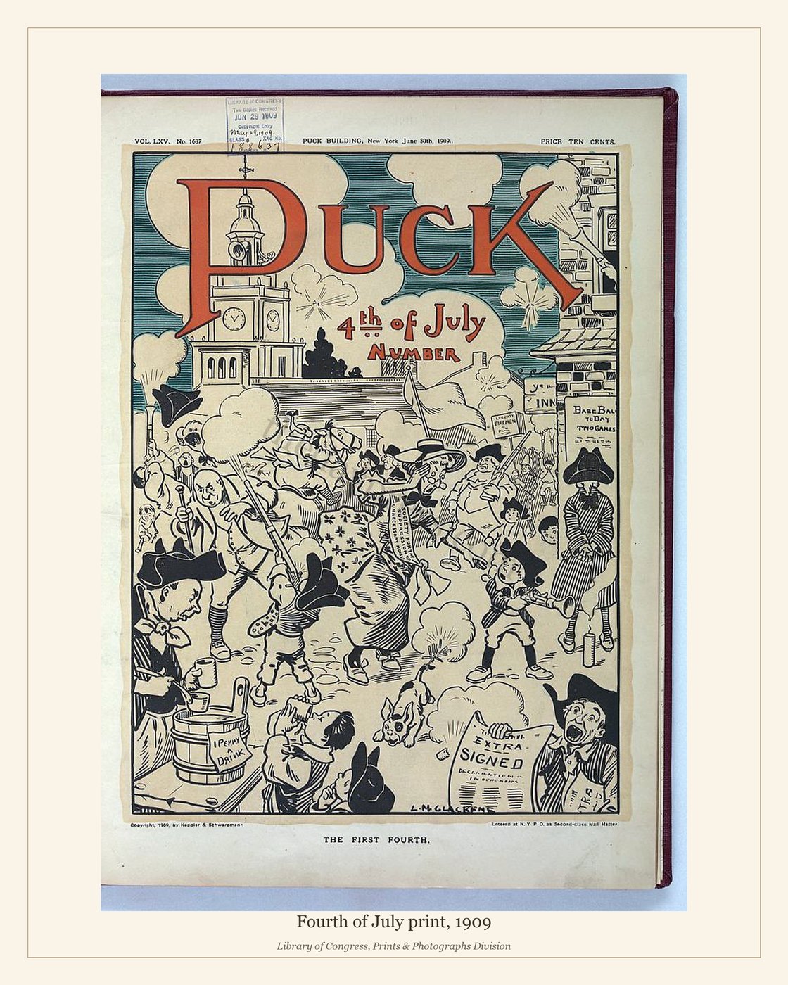 Fourth of July print, 1909 — watermarked preview