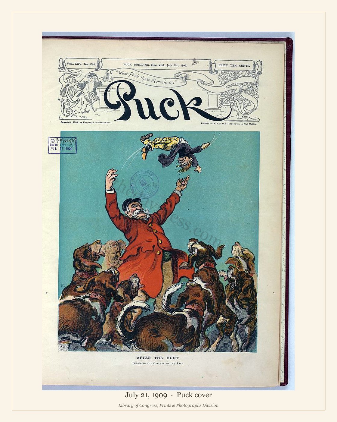 Puck cover — July 21, 1909 — watermarked preview