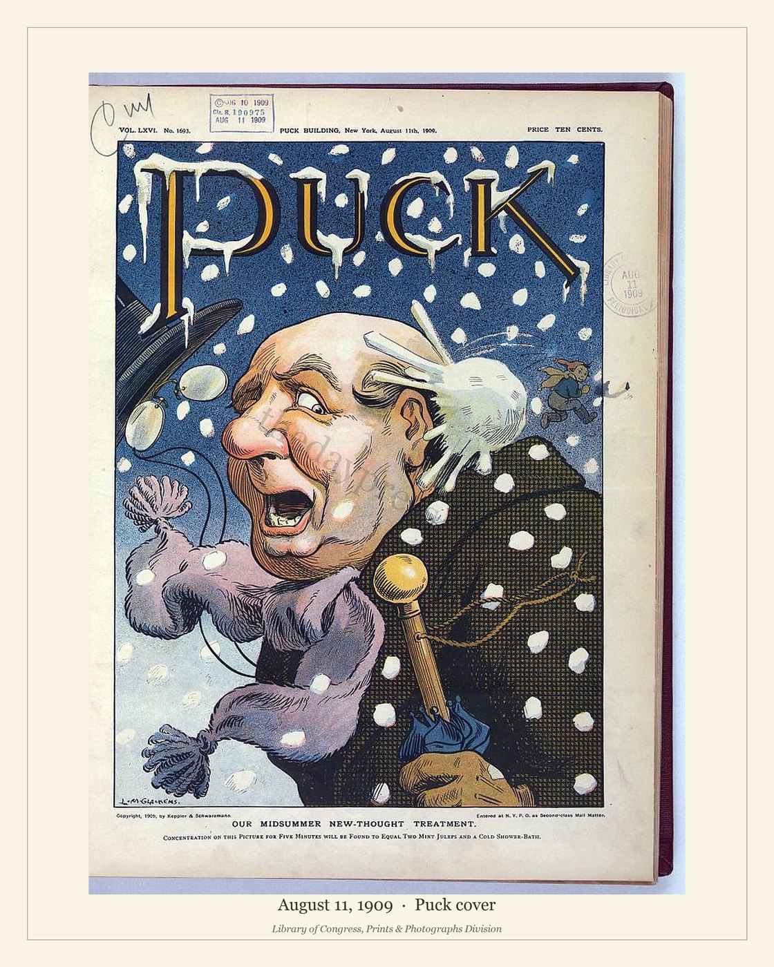 Puck cover — August 11, 1909 — watermarked preview