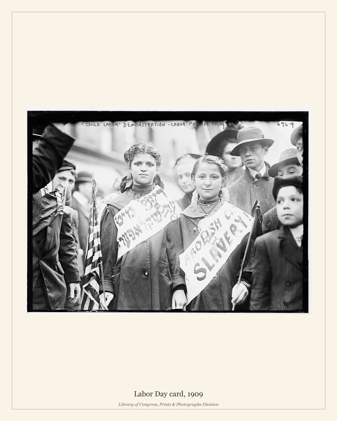 Labor Day card, 1909 — watermarked preview