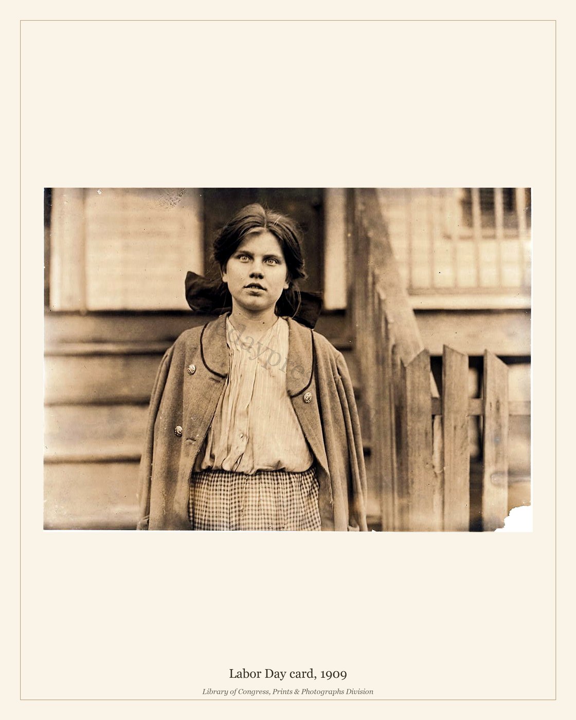 Labor Day card, 1909 — watermarked preview