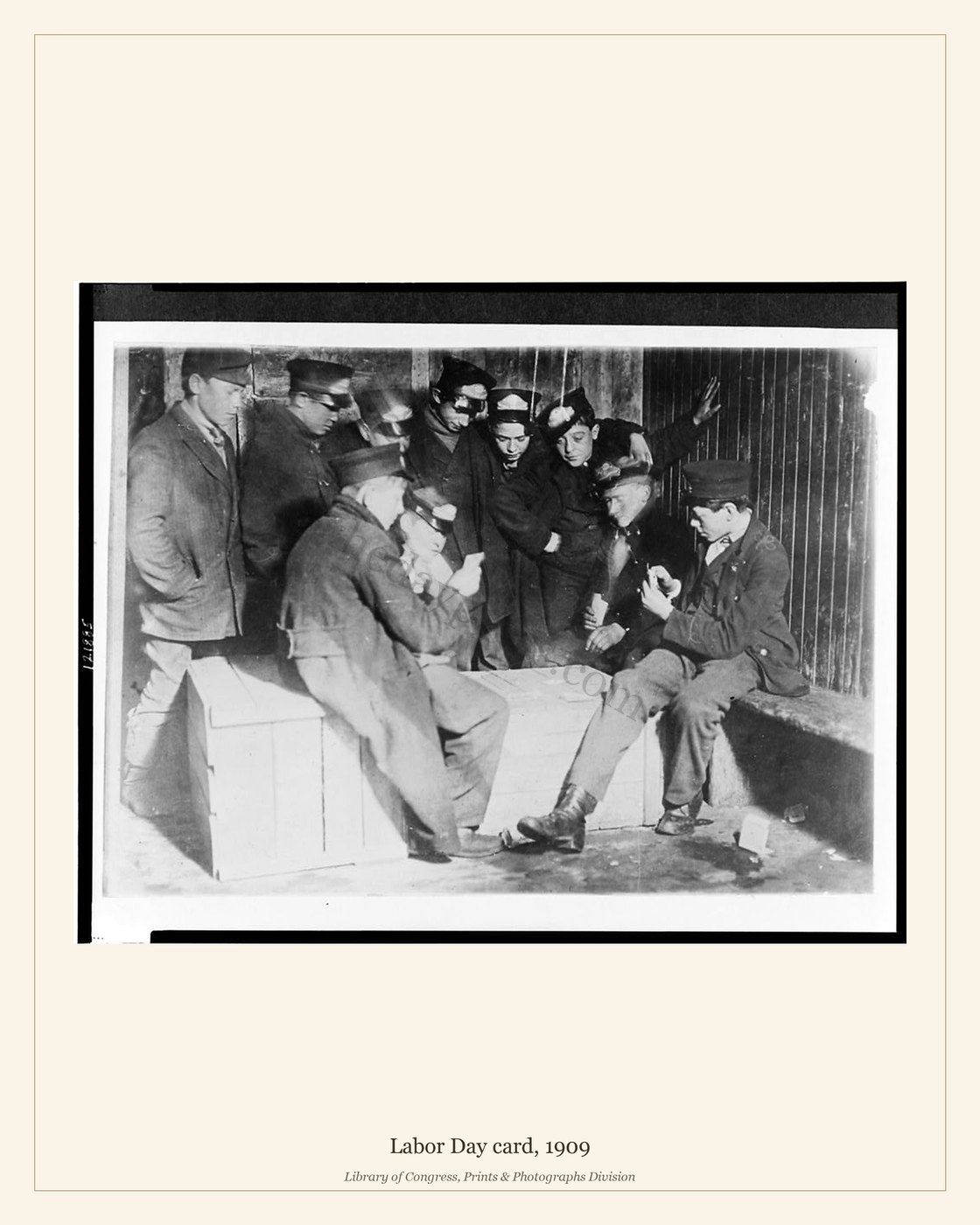 Labor Day card, 1909 — watermarked preview