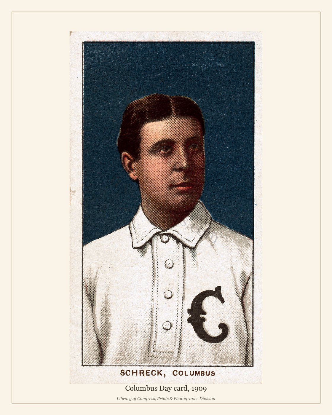 Columbus Day card, 1909 — watermarked preview