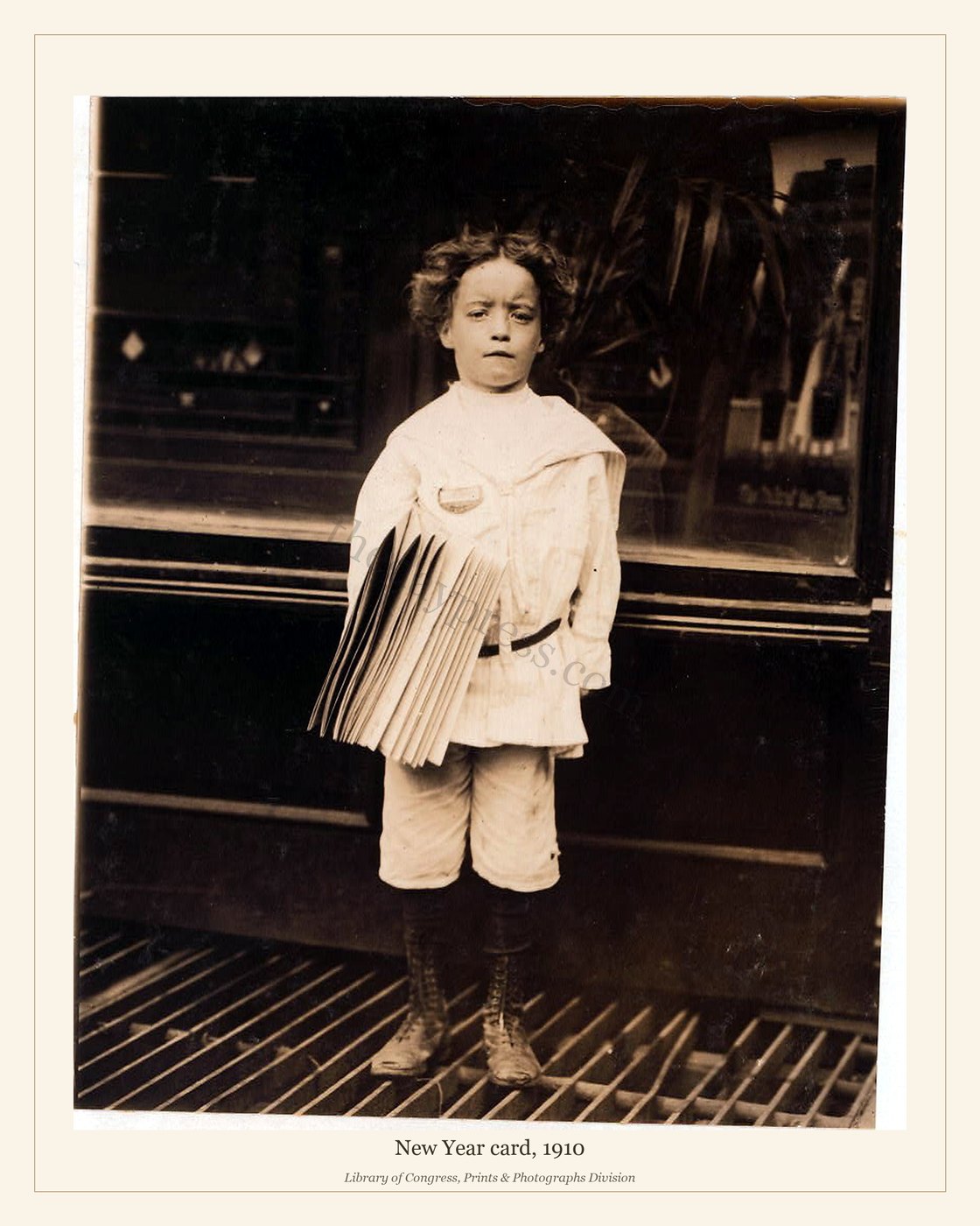 New Year card, 1910 — watermarked preview