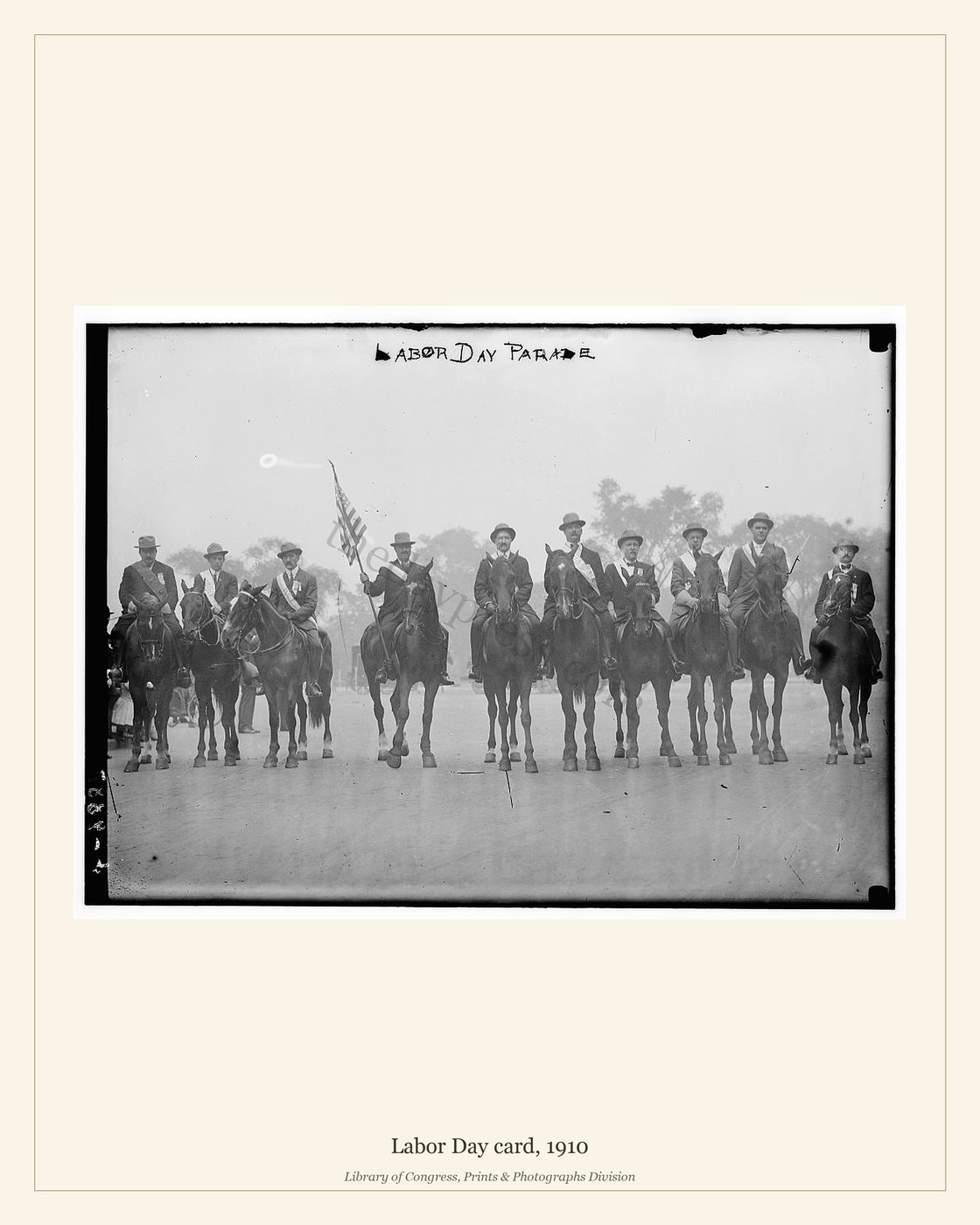 Labor Day card, 1910 — watermarked preview