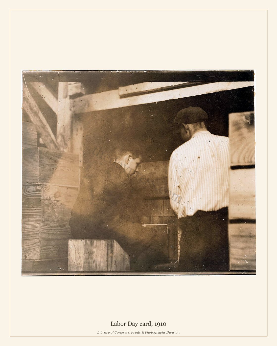 Labor Day card, 1910 — watermarked preview
