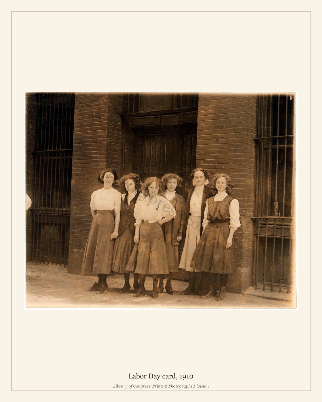 Labor Day card, 1910 — watermarked preview