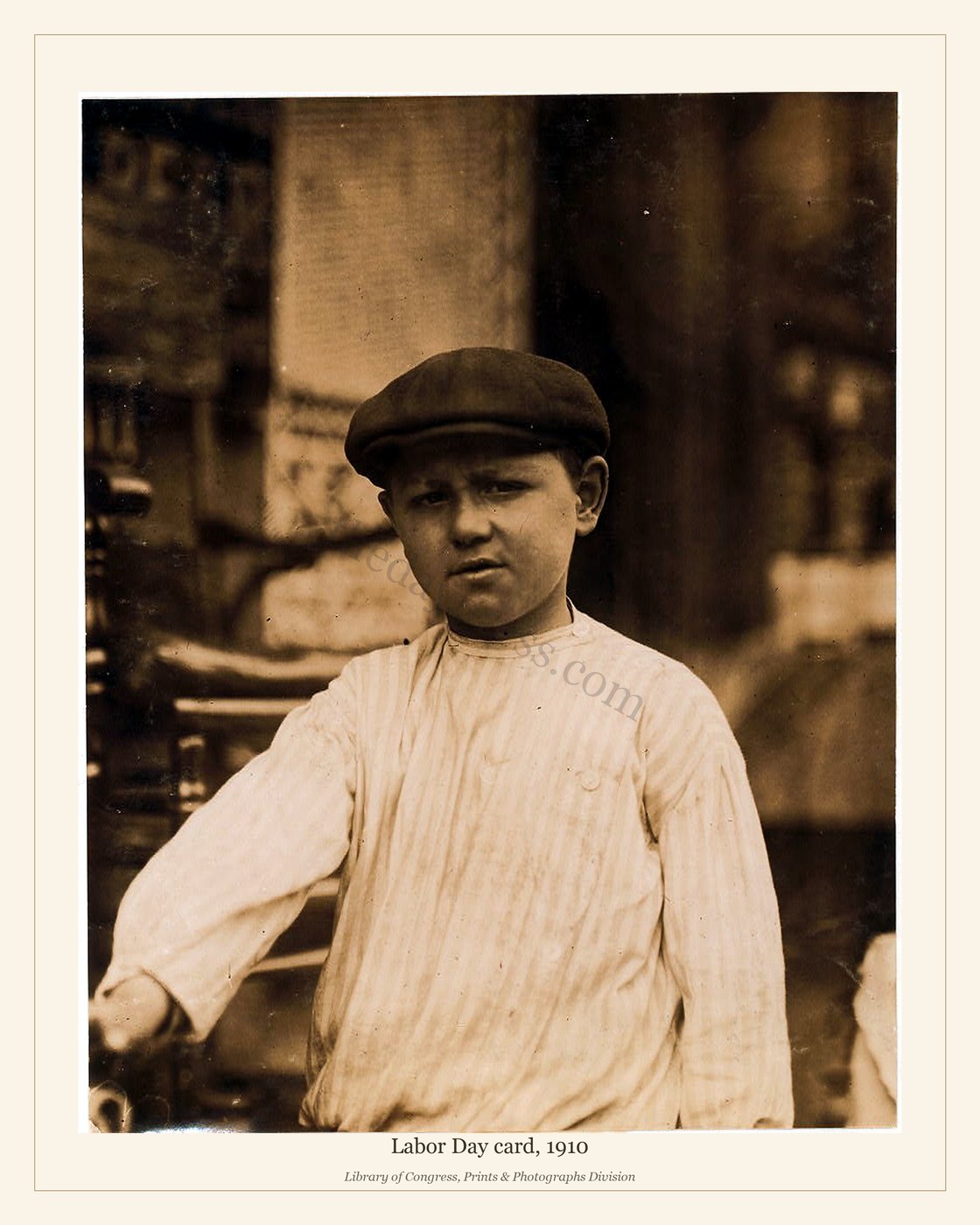 Labor Day card, 1910 — watermarked preview