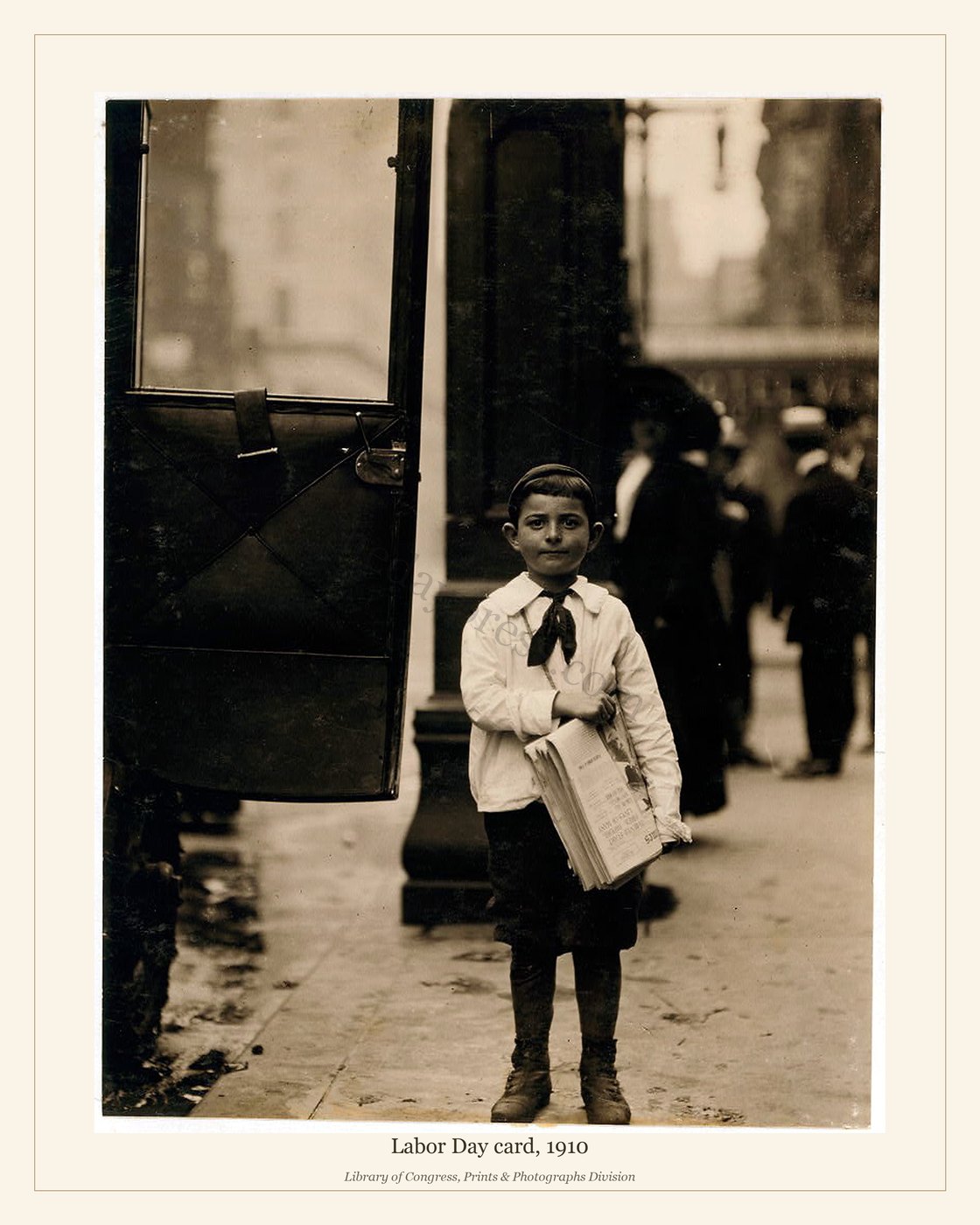 Labor Day card, 1910 — watermarked preview
