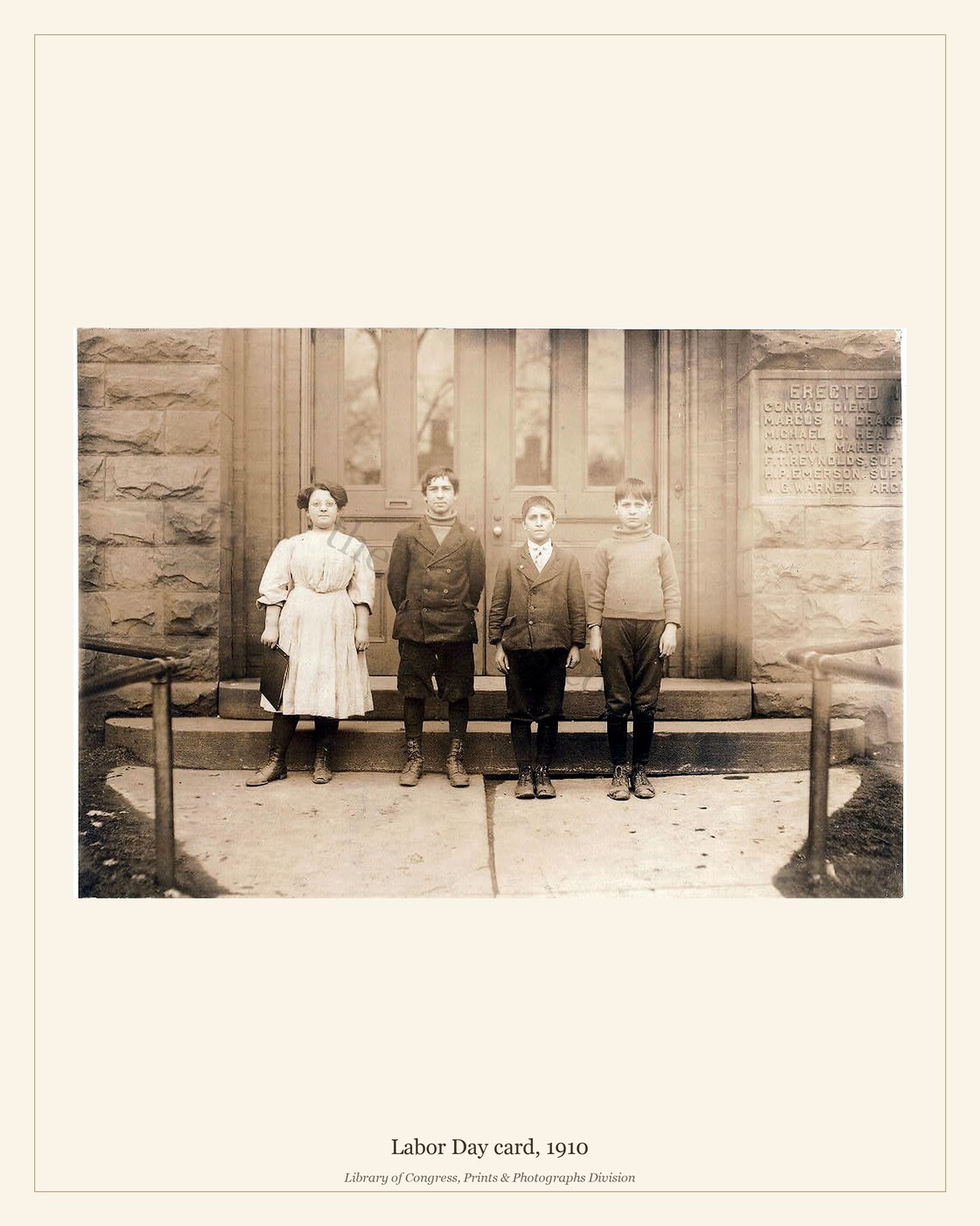Labor Day card, 1910 — watermarked preview