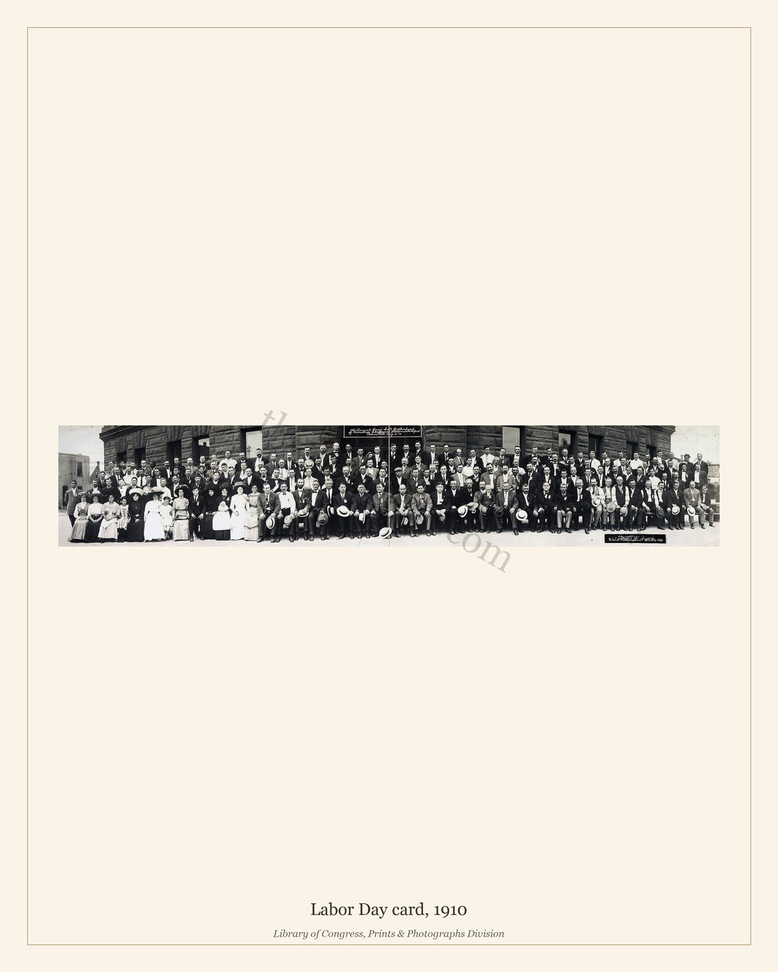 Labor Day card, 1910 — watermarked preview