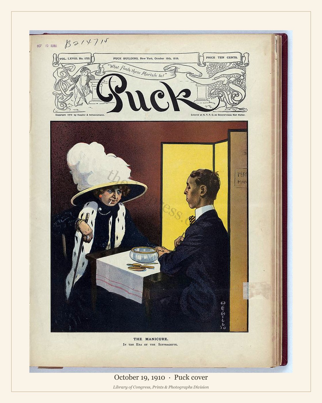 Puck cover — October 19, 1910 — watermarked preview