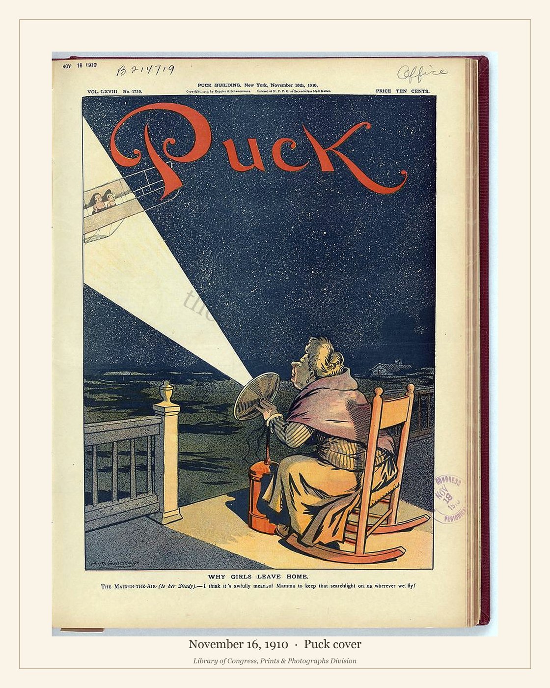 Puck cover — November 16, 1910 — watermarked preview