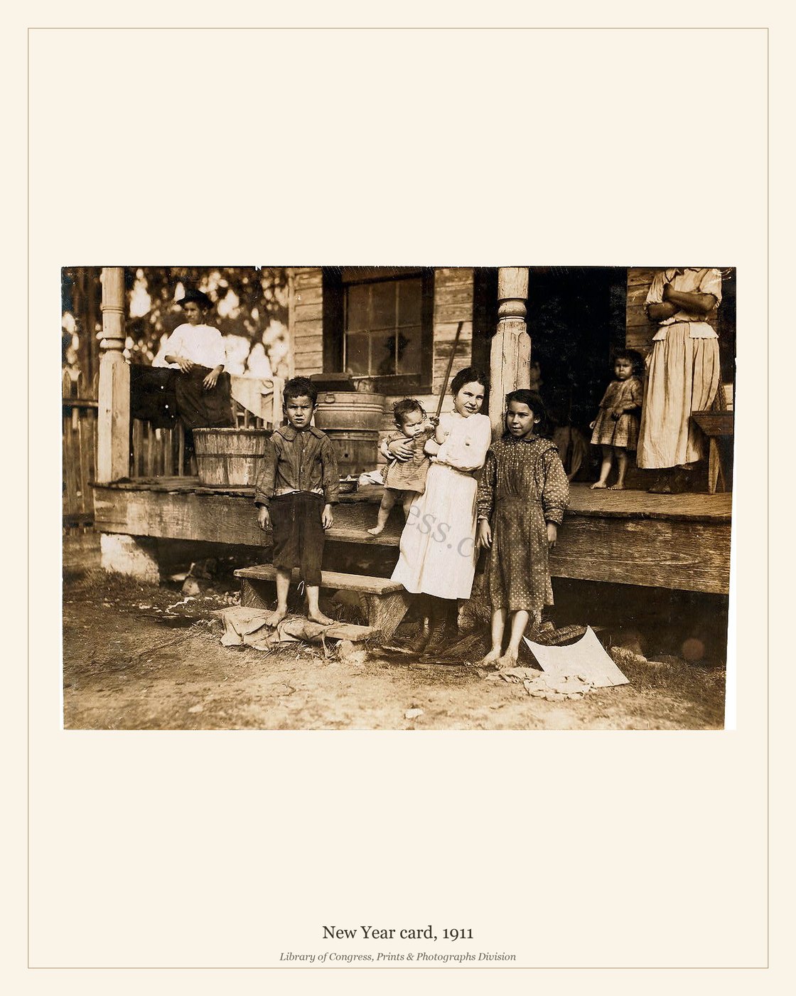 New Year card, 1911 — watermarked preview