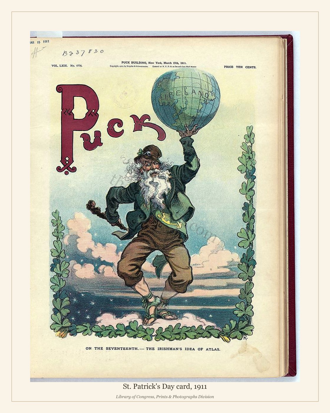 St. Patrick's Day card, 1911 — watermarked preview