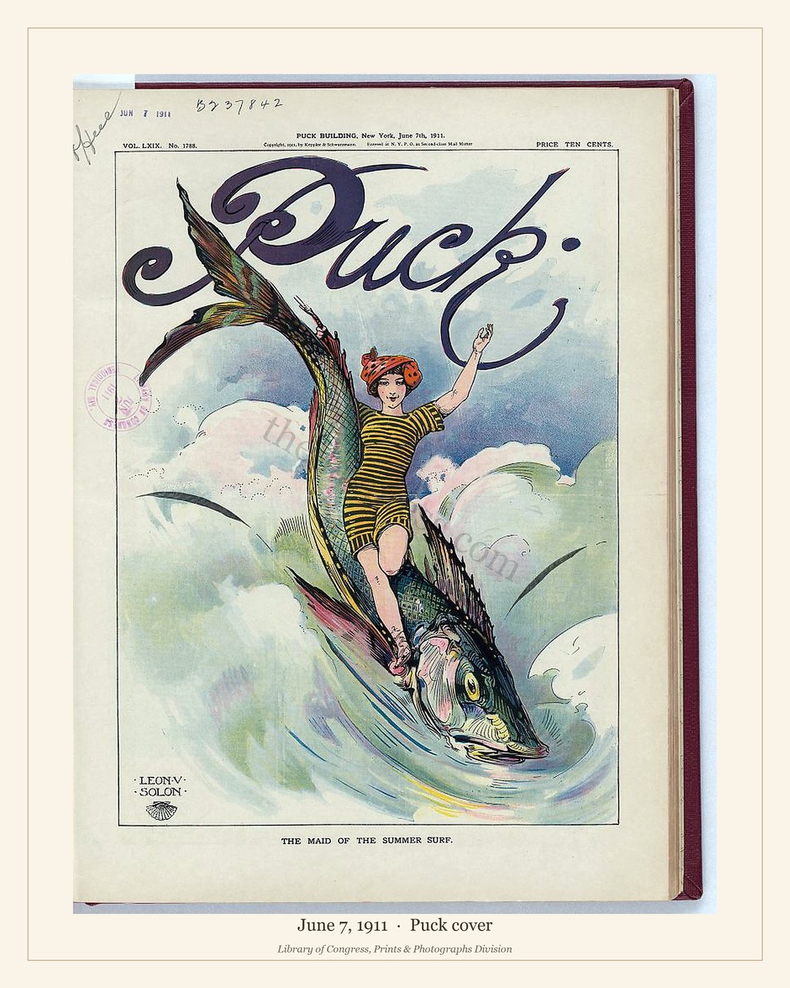 Puck cover — June 7, 1911 — watermarked preview