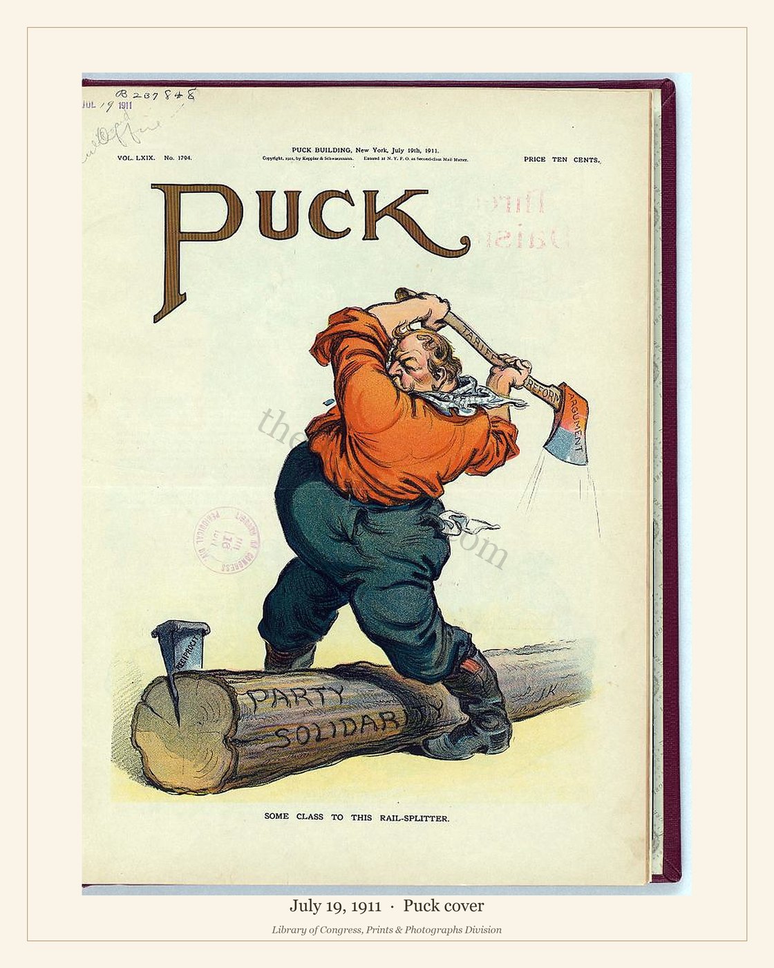 Puck cover — July 19, 1911 — watermarked preview