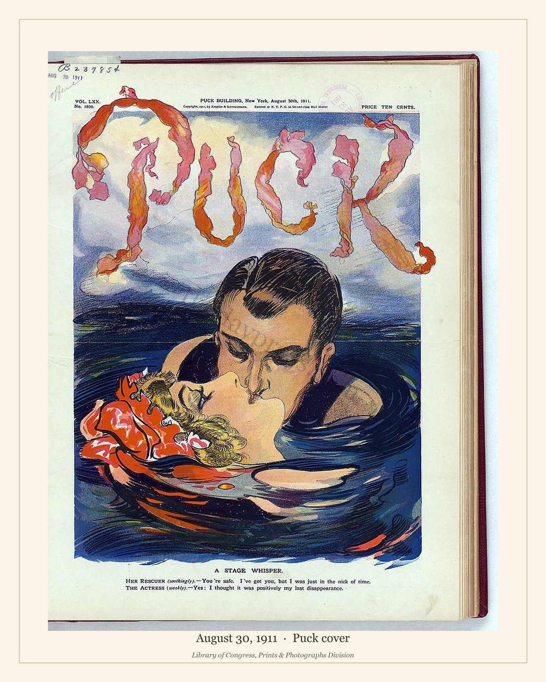 Puck cover — August 30, 1911 — watermarked preview