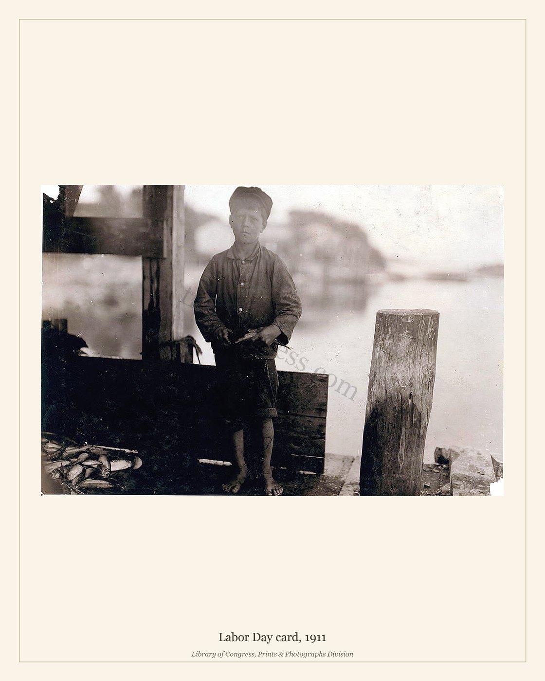 Labor Day card, 1911 — watermarked preview