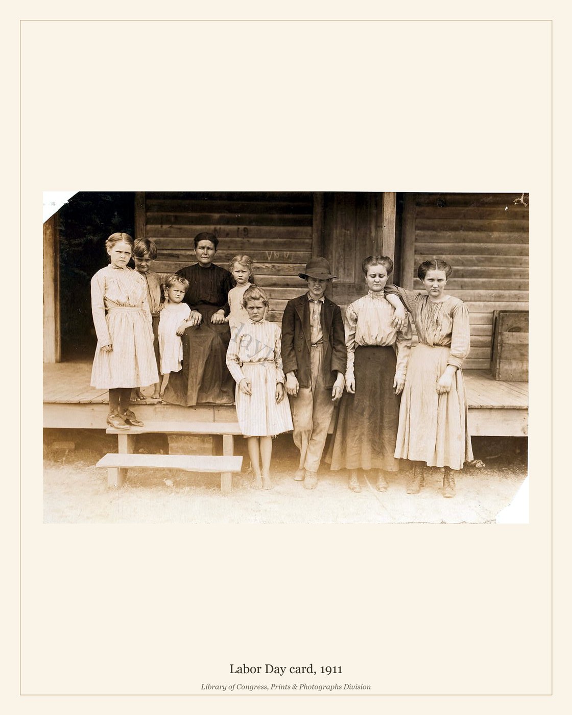 Labor Day card, 1911 — watermarked preview