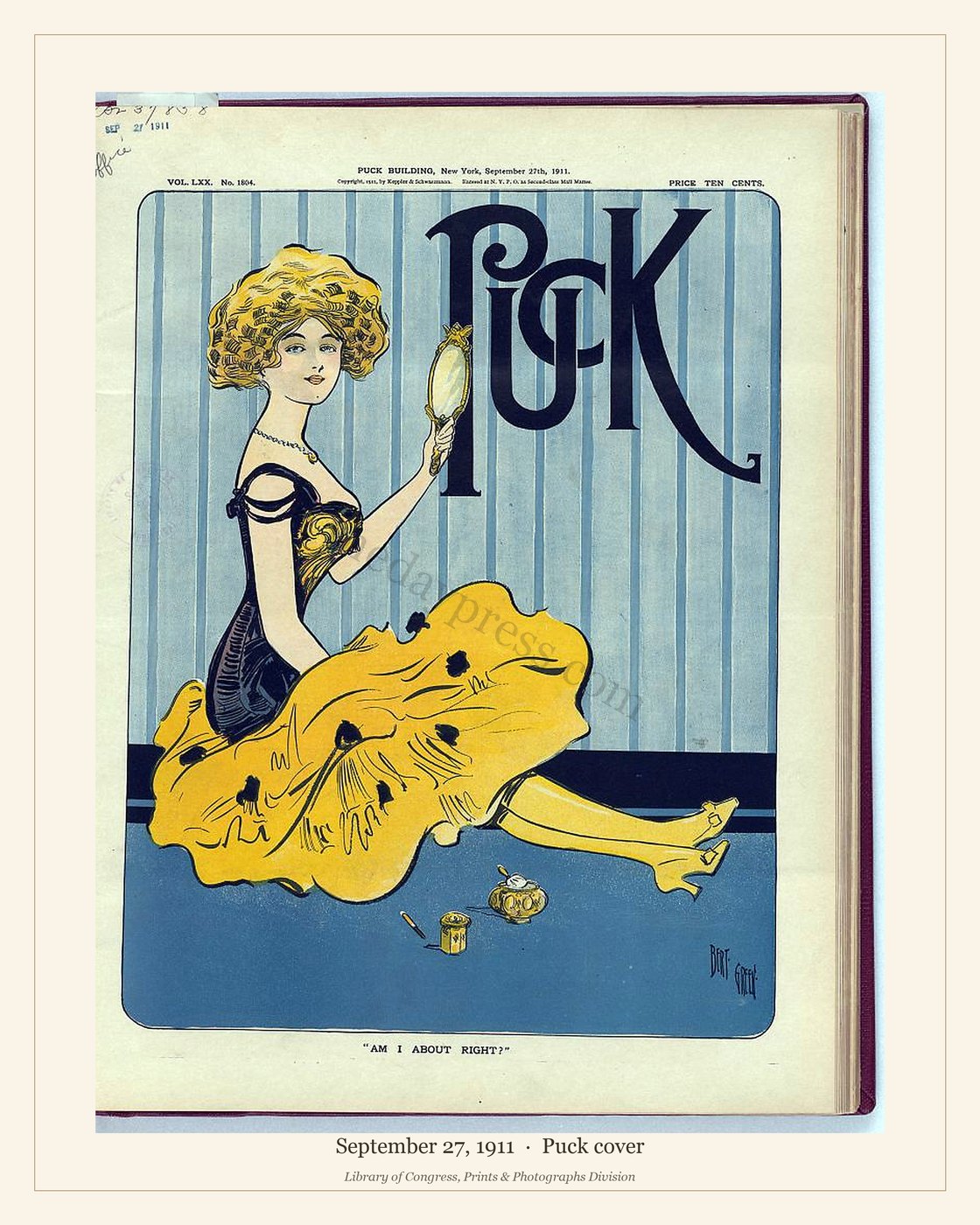 Puck cover — September 27, 1911 — watermarked preview