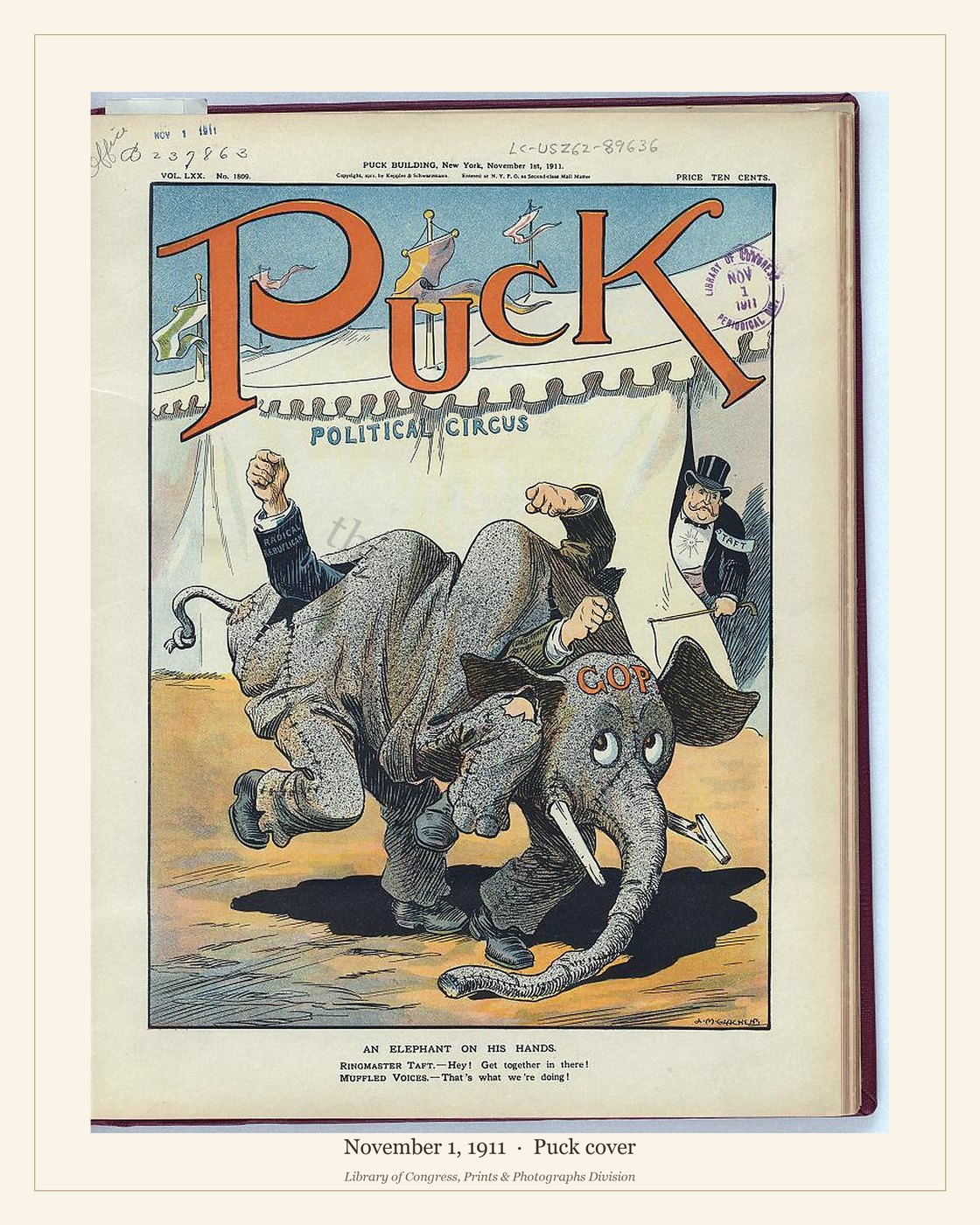 Puck cover — November 1, 1911 — watermarked preview