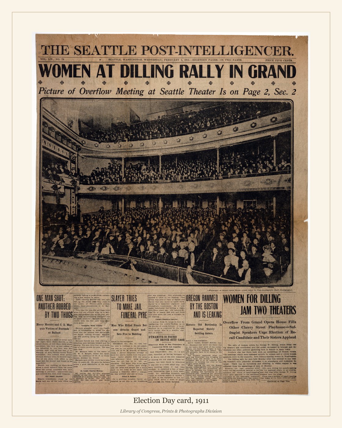 Election Day card, 1911 — watermarked preview