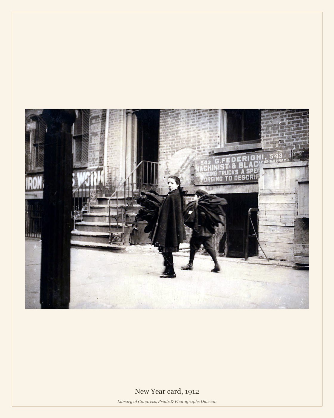 New Year card, 1912 — watermarked preview