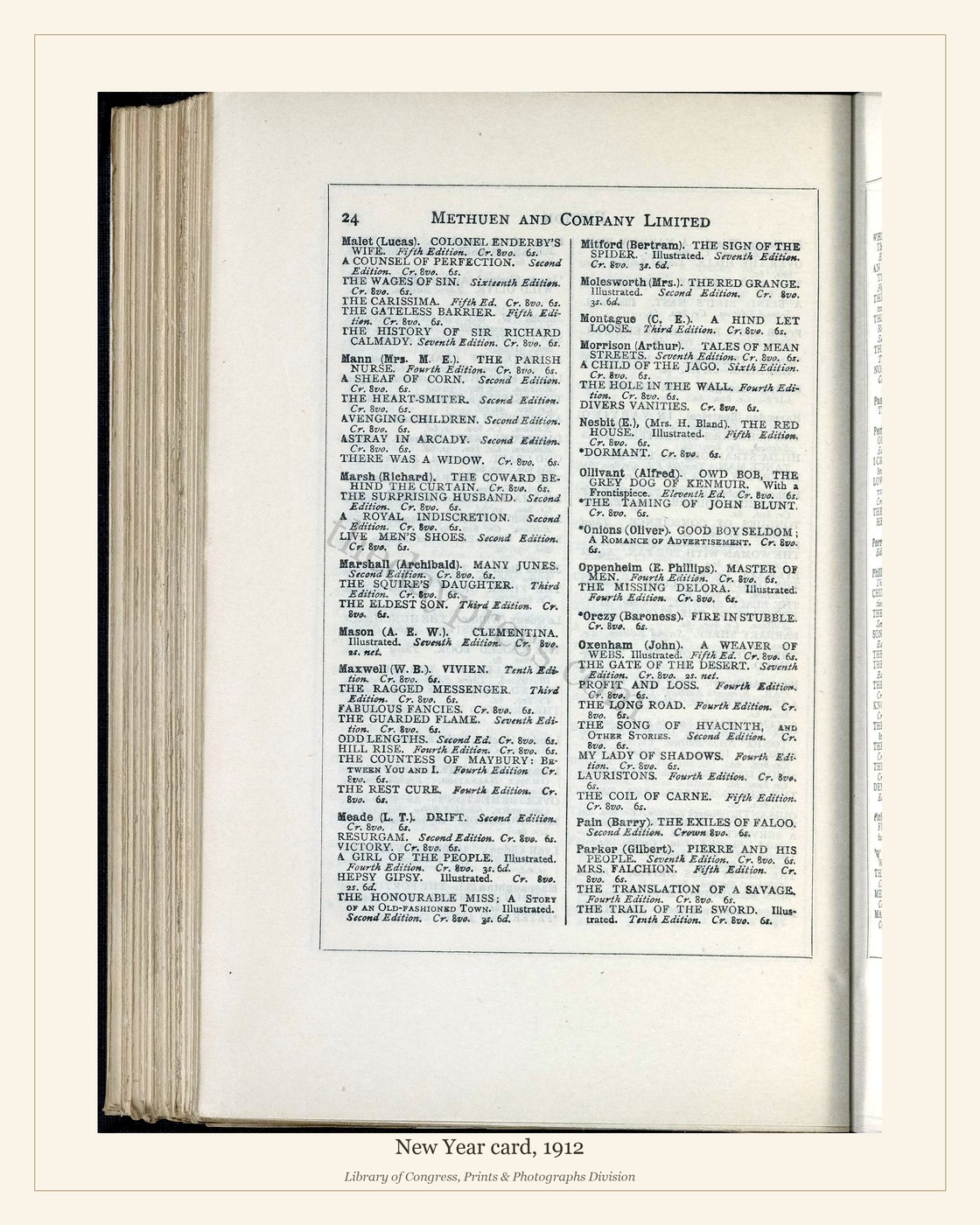 New Year card, 1912 — watermarked preview