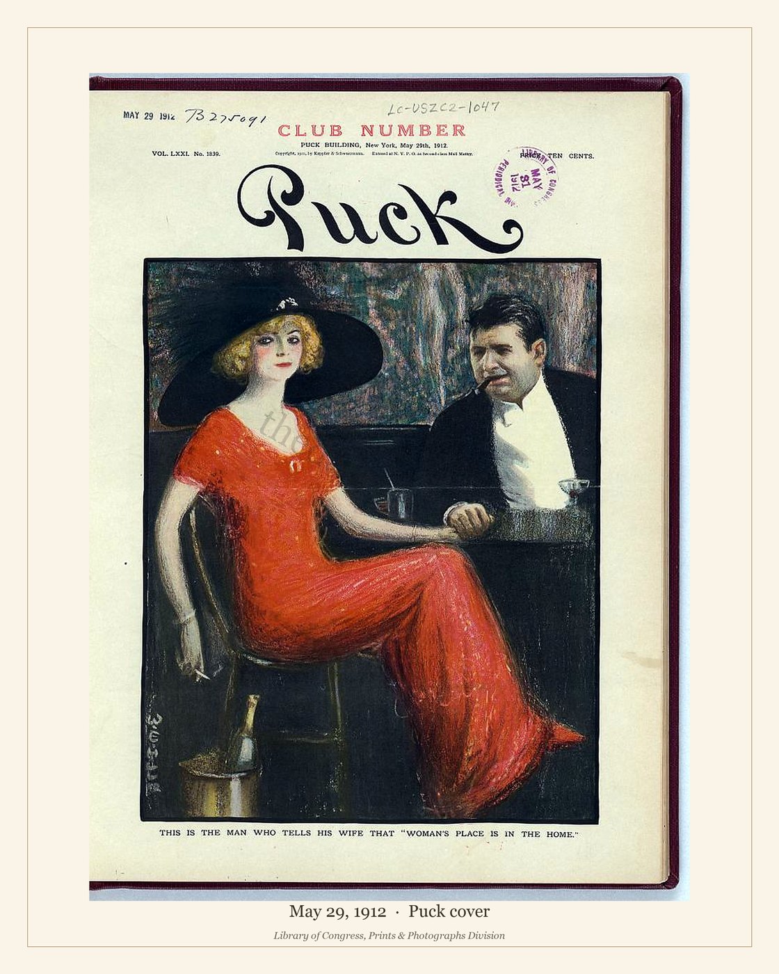 Puck cover — May 29, 1912 — watermarked preview