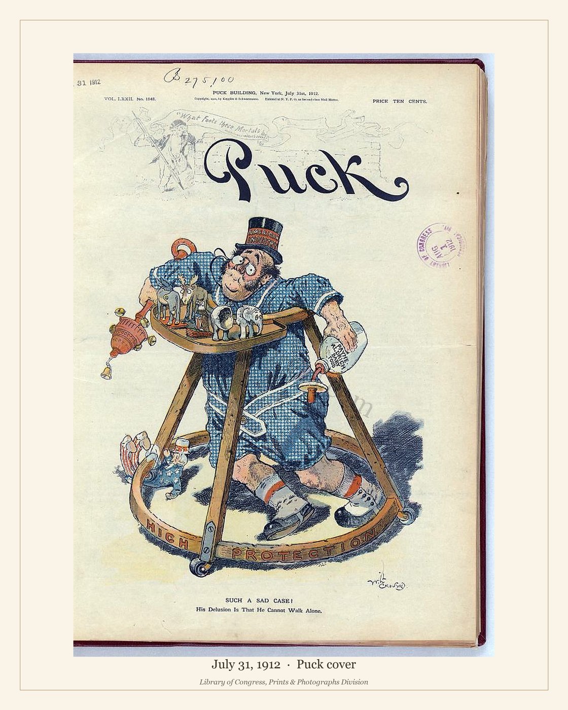 Puck cover — July 31, 1912 — watermarked preview