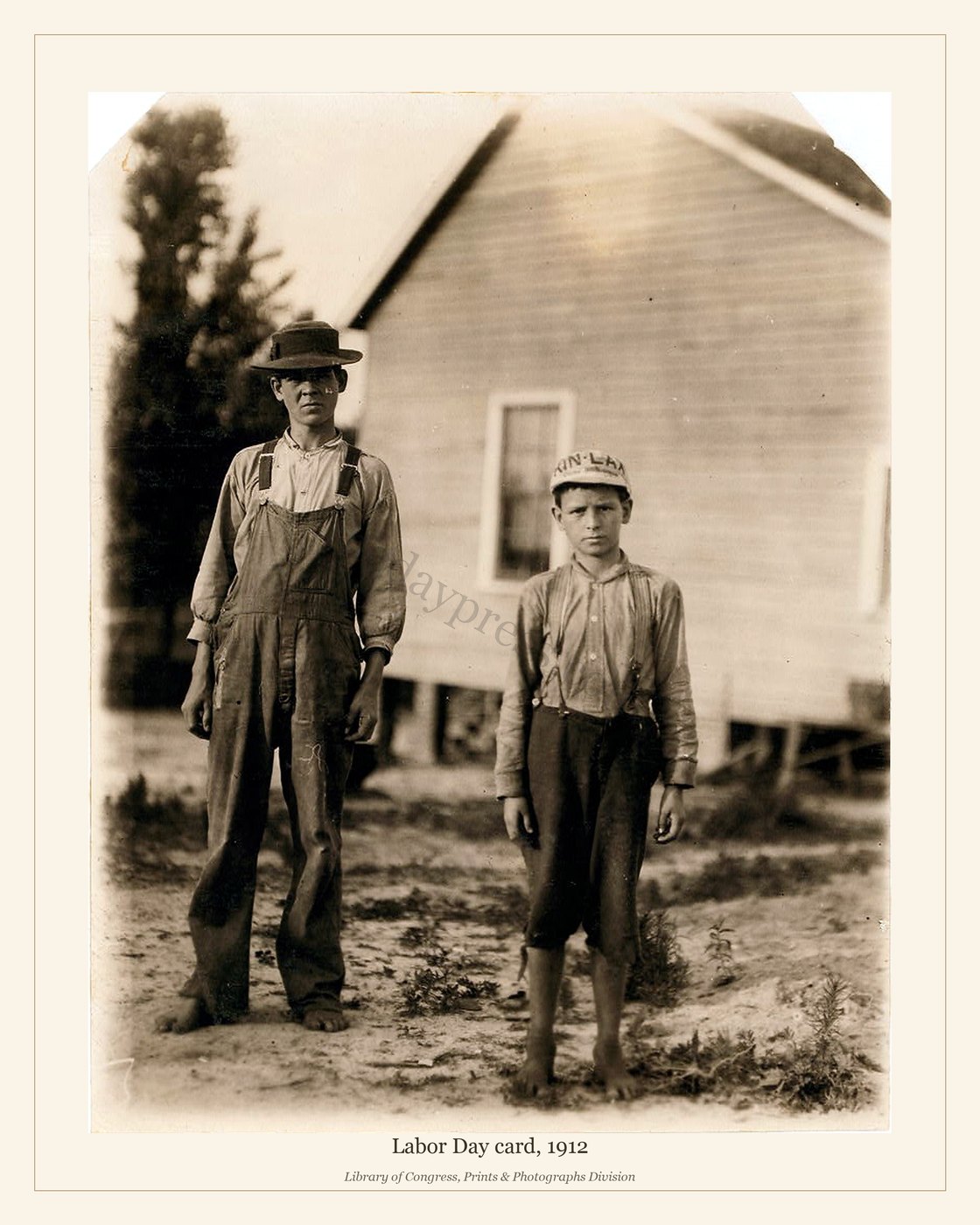 Labor Day card, 1912 — watermarked preview