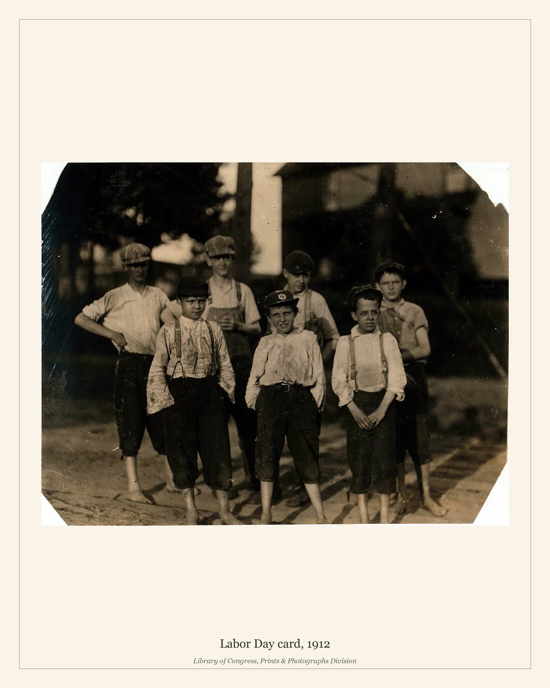 Labor Day card, 1912 — watermarked preview
