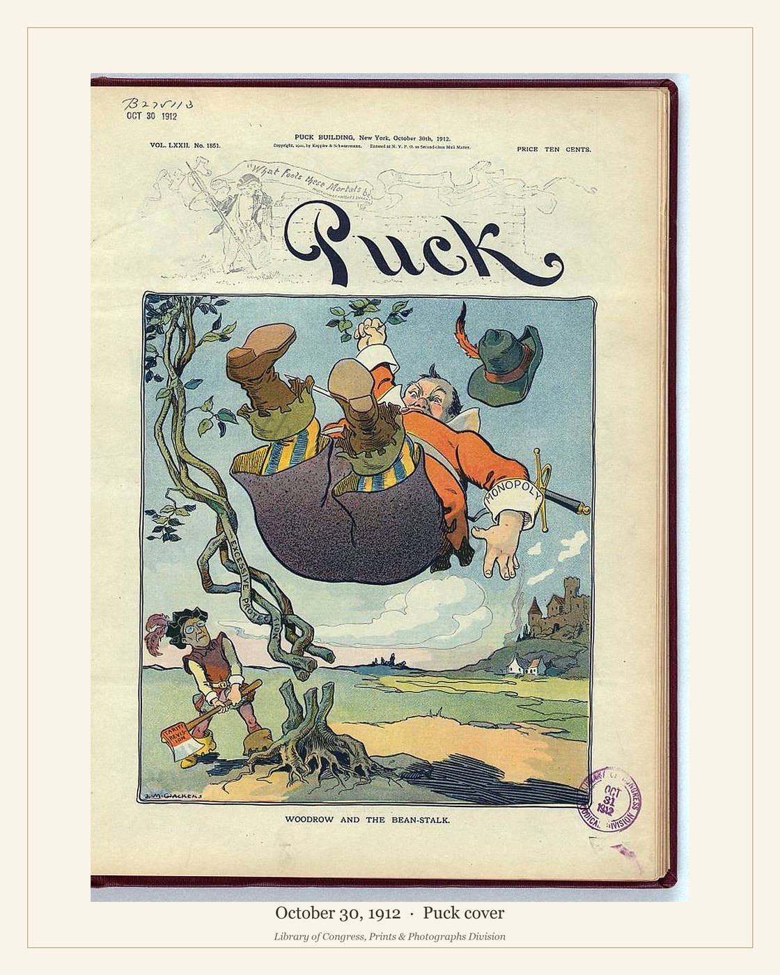 Puck cover — October 30, 1912 — watermarked preview