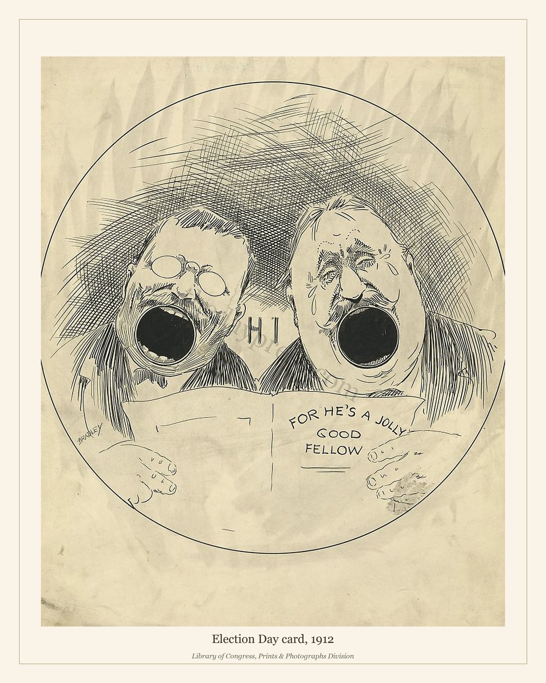 Election Day card, 1912 — watermarked preview