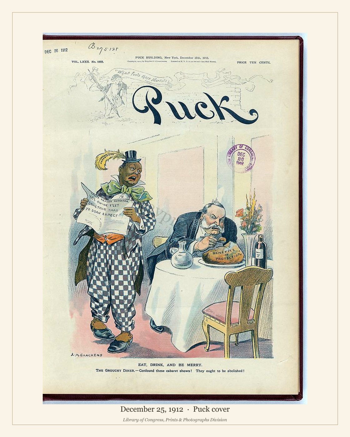 Puck cover — December 25, 1912 — watermarked preview