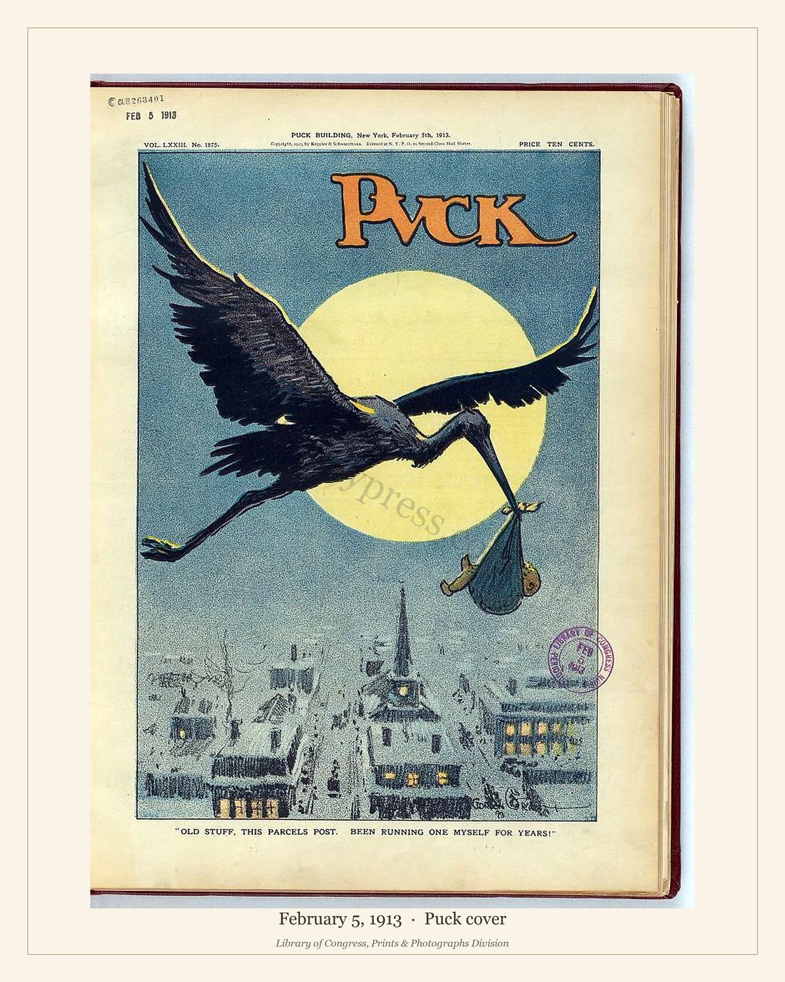 Puck cover — February 5, 1913 — watermarked preview