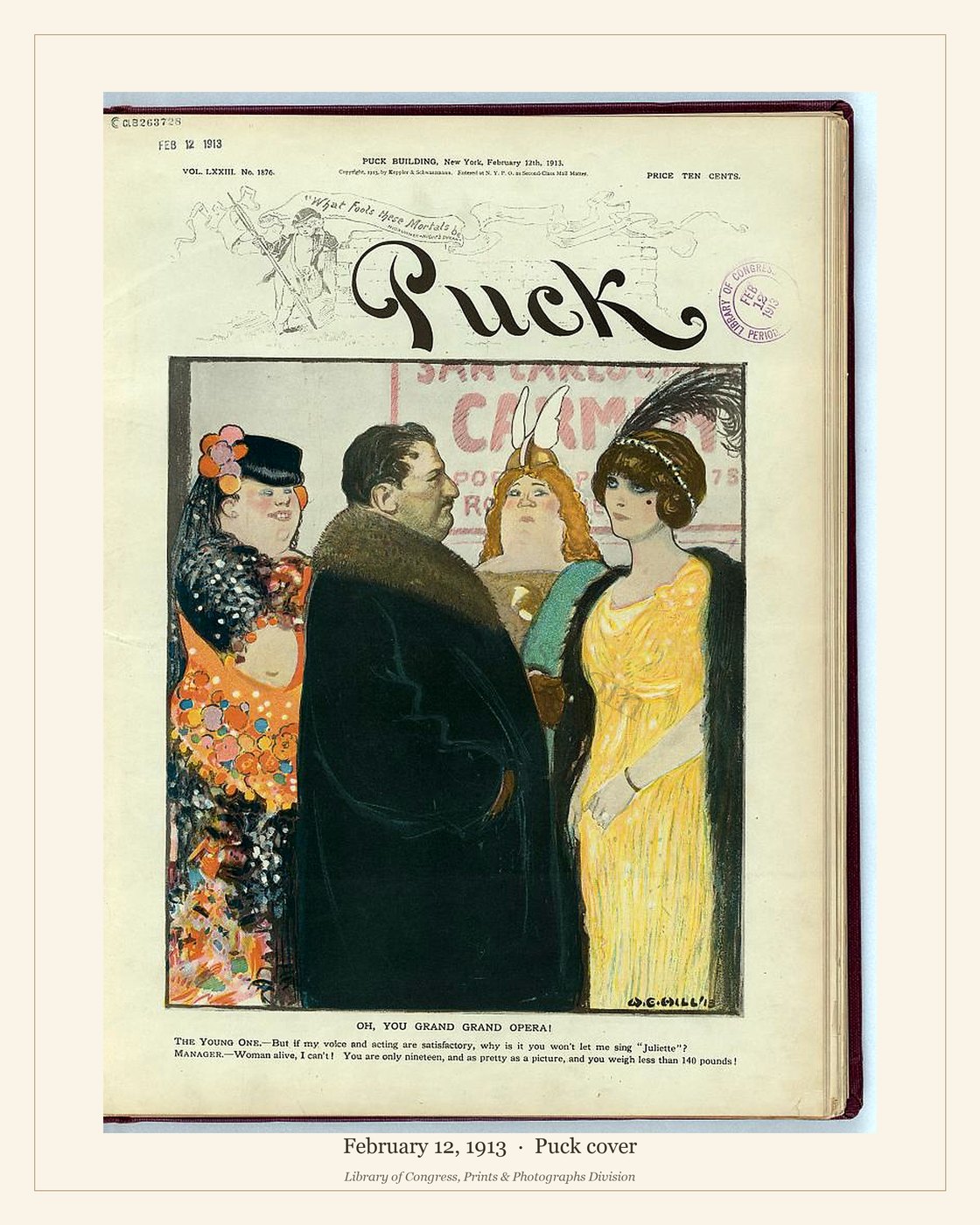 Puck cover — February 12, 1913 — watermarked preview