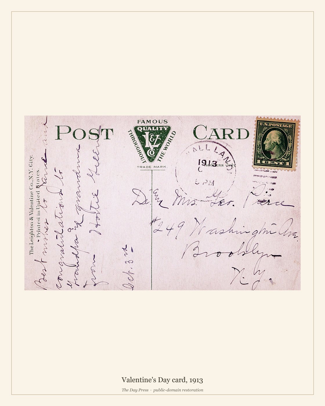 Valentine's Day card, 1913