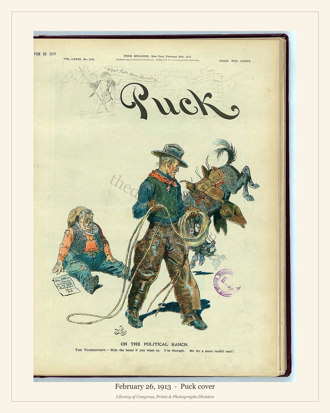 Puck cover — February 26, 1913 — watermarked preview