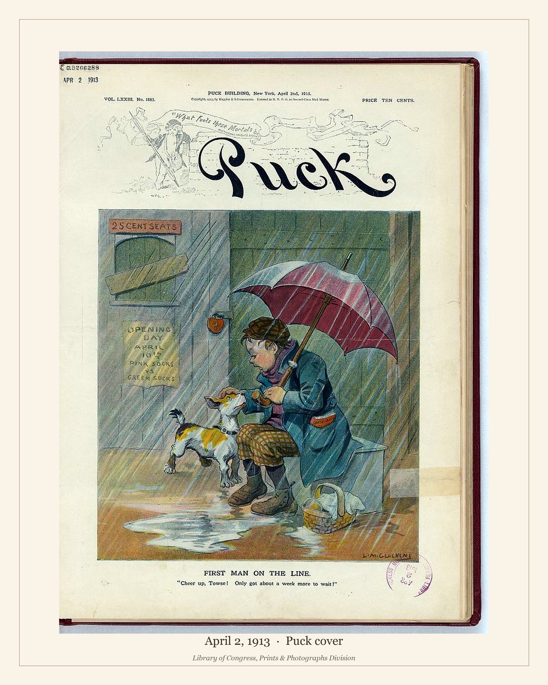 Puck cover — April 2, 1913 — watermarked preview